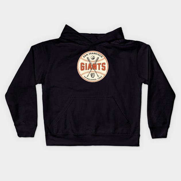 Retro San Francisco Giants 2 by Buck Tee Kids Hoodie by Buck Tee